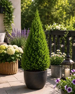 Produktbild von Picea glauca Conica 50 cm Zuckerhutfichte Zwergfichte Kegelfichte Immergrüne Konifere Winterhart für Garten Kübel Terrasse