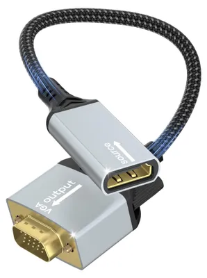Productafbeelding van Unidirectionele HDMI naar VGA-adapter, HDMI female naar VGA male adapter
