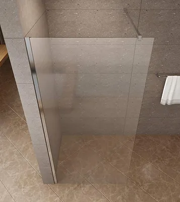Produktbild von Duschwand 100x200 cm 10mm ESG-Sicherheitsglas walk in Duschglas Duschabtrennung Duschtrennwand Glas Glaswand Dusche Klarglas inkl. Nanobeschichtung Glastrennwand mit Stabilisator Verstellbereich