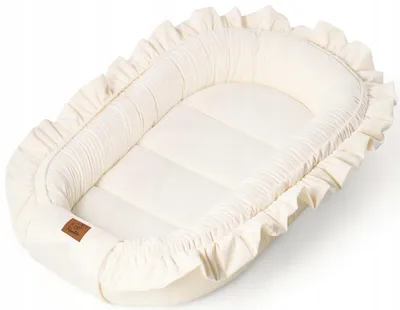 Produktbild von Babynest Infantilo PREMIUM Velvet mit Rüsche 90x55 cm creme