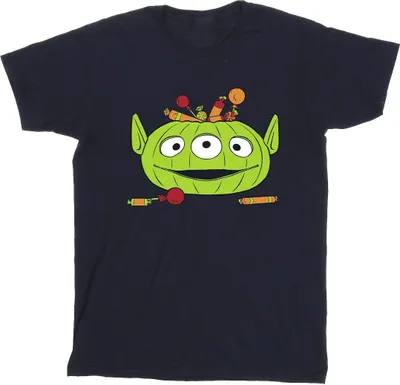Produktbild von Toy Story - "Alien Pumpkin Basket" T-Shirt für Herren - Halloween BI52725 (XL) (Marineblau)