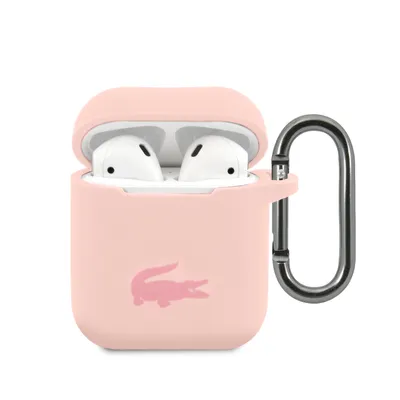 Immagine prodotto di Lacoste Liquid Silicone Stampa Lucida Logo Custodia per AirPods 1/2 Rosa