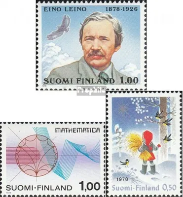 Produktbild von Briefmarken Finnland 1978 Mi 828,829,833 (kompl.Ausg.) postfrisch Eino Leino