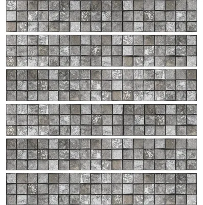 Obrázek produktu pro 6 samolepicích lišt, mozaikové lišty, vzhled cementových dlaždic – KÁMEN – 6 lišt o rozměrech 5 x 30 cm