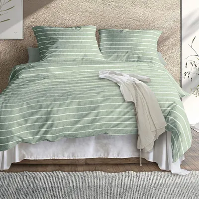 Produktbild von Irisette Seersucker Bettwäsche Easy 8548 155x220 cm + 80x80 cm grün