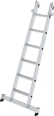 Produktbild von Günzburger Steigtechnik Stufen-Glasreinigerleiter Unterteil mit nivello-Traverse 6 Stufen - 012021