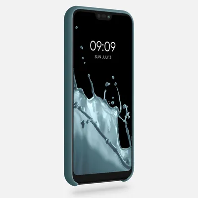 Produktbild von kwmobile Hülle kompatibel mit Huawei P20 Lite Hülle - Silikon Handy Case - Handyhülle weiche Oberfläche - kabelloses Laden - Arctic Night