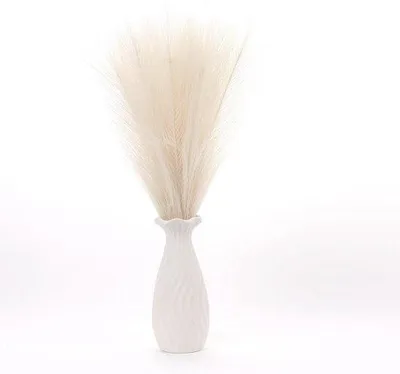 Image de Fleurs artificielles de pampa, 55 cm, beige, lot de 20, décoration d'intérieur