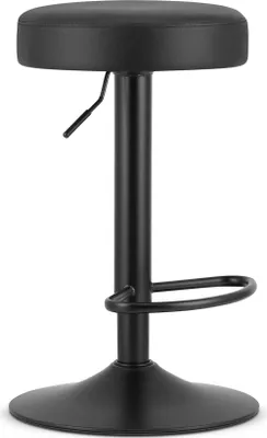 Produktbild von Hocker ROJST - Ökoleder schwarz / Basis schwarz