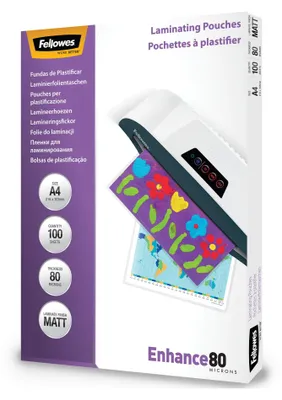 Produktbild von Fellowes 5452103, A4, Transparent, Matt, 0,08 mm, 100 Stück(e)