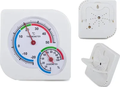 Produktbild von 2x Thermometer Hygrometer Luftfeuchtigkeit Temperatur Analog Wetterstation Thermo