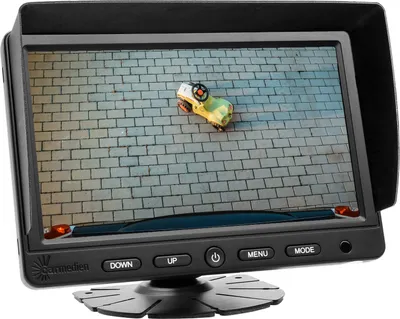 Produktbild von Carmedien 7 Zoll TFT LCD Monitor CM-NMR7 Bildschirm für Rückfahrkamera Kamera System 12V 24V 7" Display Standmonitor