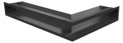 Produktbild von Kratki Eckluftleiste 45S links | 600x400 mm Winkel x 90 mm | schwarz