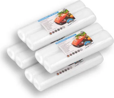 Produktbild von 8 x Vakuumrolle 28 x 600 cm für Lebensmittel geeignet für alle Vakuumierer