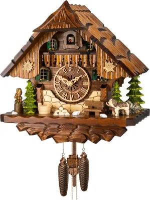 Immagine prodotto di Engstler - 441/8 - Orologio a cucù - Movimento a catena di 8 giorni - Noce - 28 cm
