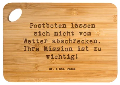 Produktbild von Mr. & Mrs. Panda Schneidebrett Spruch Postbote Held - Transparent - Geschenk, Holzbrett, Berufsgestaltung, Brett, Freude, schneidbrett, Berufsprodukte, kreative Geschenke