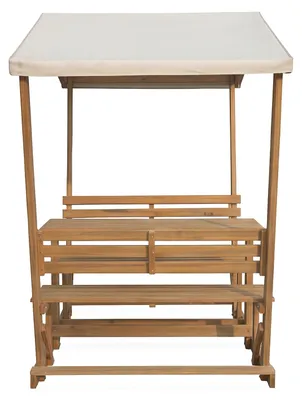 Produktbild von home24 Gartensitzgruppe - Akazie Massiv / Polyester - Braun