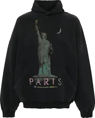 Produktbild von Balenciaga Paris Liberty distressed Hoodie schwarz Herren