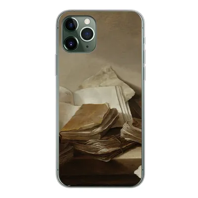 Produktbild von MuchoWow® Handyhülle Schutzhülle Hülle für iPhone 11 Pro Stilleben mit Büchern - Gemälde von Jan Davidsz. de Heem Silikon Softcase Handy Hülle - Handy