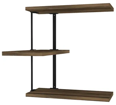 Immagine prodotto di Mensola da parete in legno "Frisbi" - 45 x 20 x 47 cm - NoceNero