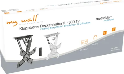 Produktbild von MyWall TV-Deckenhalterung HL40MWL für Fernseher 23-55 Zoll (58-140cm) mit Funk-Fernbedienung Weiß