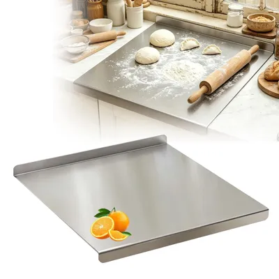 Productafbeelding van Roestvrijstalen Snijplank - 40 x 30 cm met Aanslagrand