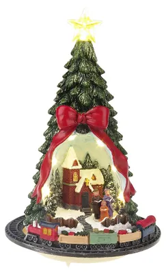 Produktbild von Clayre & Eef Weihnachtsdekoration mit LED-Beleuchtung Grün Kunststoff