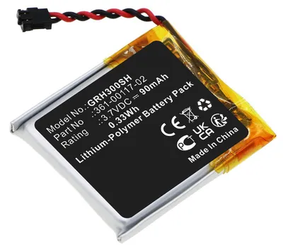 Produktbild von CELLONIC 1x Akku für Smartwatch & Fitnessarmband Kompatibel mit Garmin Forerunner 30, 361-00117-02 - (90mAh, 3.7V)