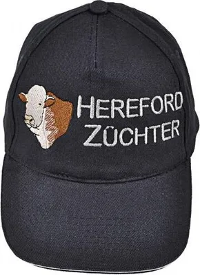 Produktbild von Baseballcap mit Einstickung - Hereford Züchter - 69736 schwarz