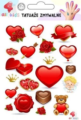 Produktbild von Abwaschbare Tattoos für Kinder Hearts