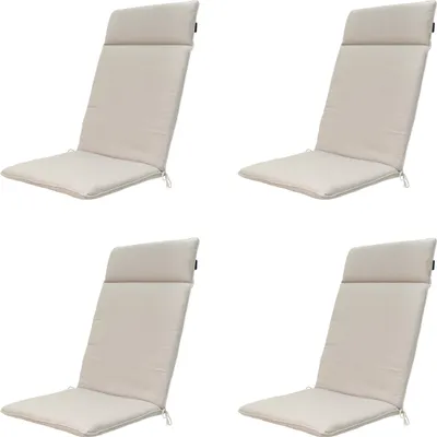 Produktbild von Madison - Gartenstuhlauflage High Back Naples taupe - Ca. 120x50 cm - 4er-Set