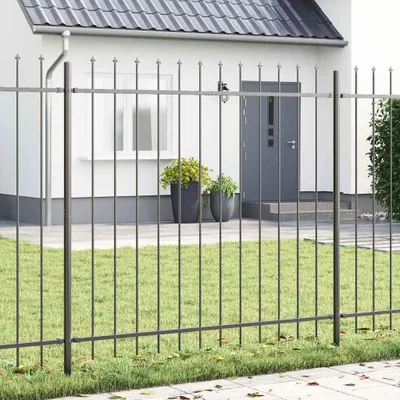Immagine prodotto di Maison Exclusive - Recinzione per giardino WOERDEN, 6 pezzi, 10,2 x 1,5 m, colore grigio