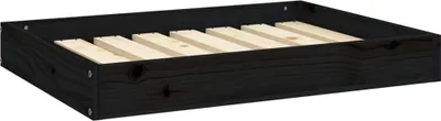 Obrázek produktu pro vidaXL Pelíšek pro psy černý 71,5x54x9 cm Borovicový masiv