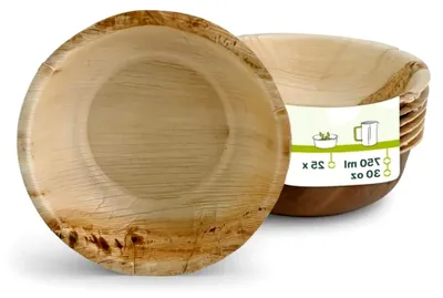 Produktbild von Palmblatt-Schalen 750 ml, rund, 25 Stück