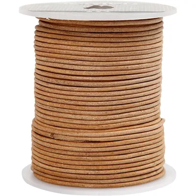 Produktbild von Creativ Company Lederband, Stärke 2 mm, beige, 50 m 1 Rolle
