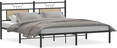 Produktbild von vidaXL Bettgestell ohne Matratze Sonoma-Eiche 160x200 cm Holzwerkstoff