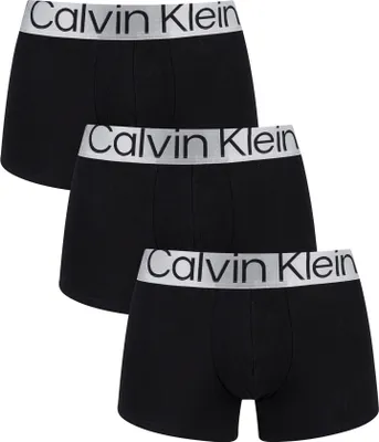 Produktbild von Calvin Klein Herren 3er-Pack Reconsidered Steel Trunks, Schwarz XL