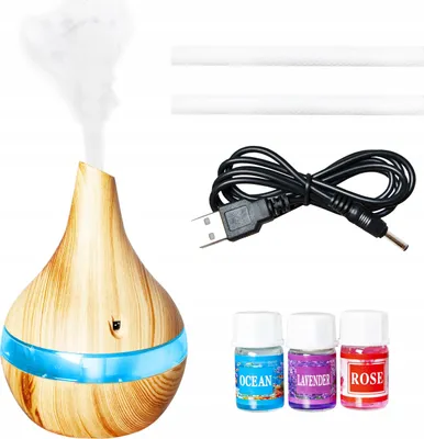 Immagine prodotto di Malatec 10950 Umidificatore aromatico USB a ultrasuoni 300ml marrone chiaro