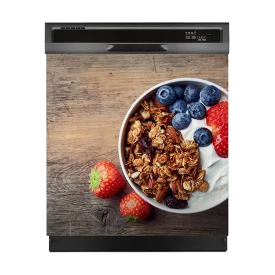 Produktbild von Magnete Dekorative 60x60 cm Küche Magnetmatte Spülmaschine - Joghurt und frische Beeren