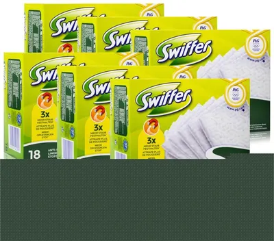 Produktbild von 6x Swiffer Trocken Bodenwischtücher 18er