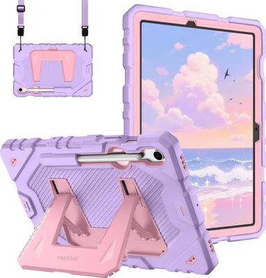 Produktbild von Fintie Kinder Hülle für Samsung Galaxy Tab S10 Lite/S10 FE 10.9" 2025/S9 FE 10.9"/S9 11" - robuste, stoßfeste Ganzkörper-Schutzhülle mit integriertem Ständer, Lila