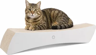 Produktbild von Kratzbrett PULSAR für Katzen · 76 x 24 x 15 cm · weiß