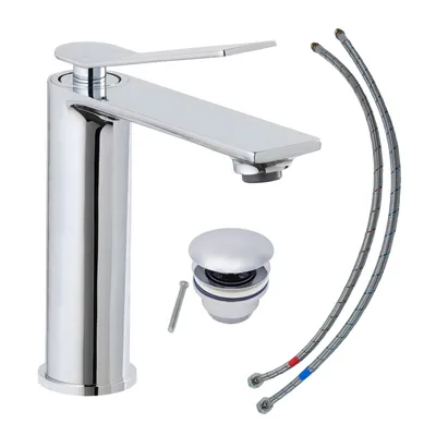 Produktbild von SCHÖNER WOHNEN-Kollektion Waschtischarmatur VIOLA M, Chrom, Wasserhahn geeignet für wandhängende Waschbecken in Ihrem Bad