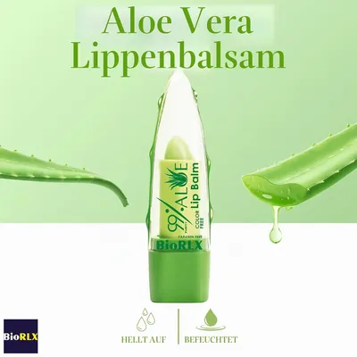 Produktbild von BioRLX 99% Purity Aloe Vera Lippenbalsam für Feuchtigkeitspflege Einzeln