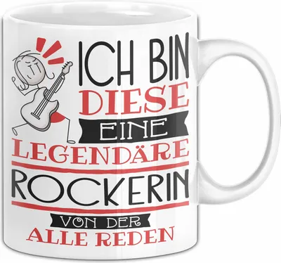 Produktbild von Rockerin Tasse Geschenk Ich Bin Diese Eine Legendäre Rockerin Von Der Alle Reden Geschenkidee Geburtstag Weihnachten (Weiß)