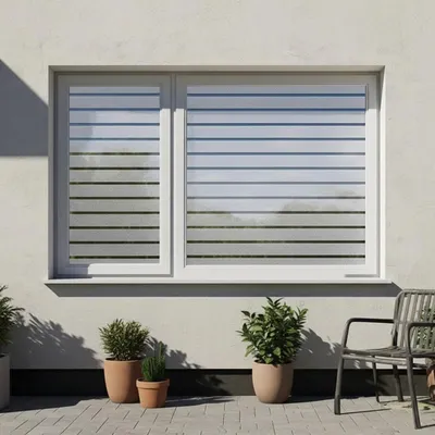 Fensterfolie Sichtschutz Streifen 44,5x200 cm statisch haftend