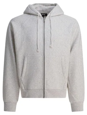 Productafbeelding van Stüssy sweater met capuchon voor heren, grijs, van katoenmix, met logo - maat S