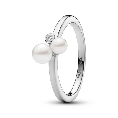 Produktbild von PANDORA Damenring aus Sterlingsilber mit Perlen und Zirkonia