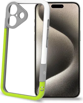 Produktbild von Bumper iPhone 16 Weiß/Limettengrün