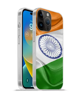 Produktbild von MuchoWow® Handyhülle Schutzhülle Hülle für Apple iPhone 14 Pro - Softcase Nahaufnahme der Flagge von Indien Silikon Softcase Handy Hülle - Umschlag
